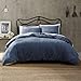 Brielle Callan 100% Cotton Texture Printed Comforter Set, Denim, Twin/Twin XL