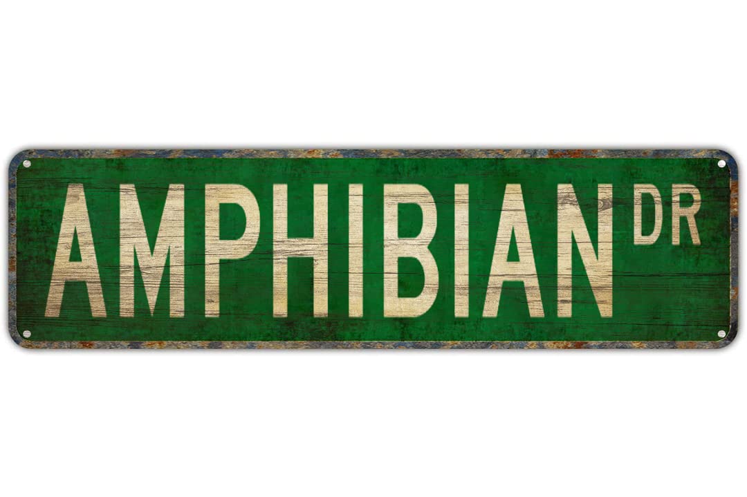 AMPHIBIAN DR Vintage Tin Signs Art Plaque Aluminum for Bedroom Kitchen Garden Wall Bar Club Coffee Hanging Home Decor 4x16 Inch