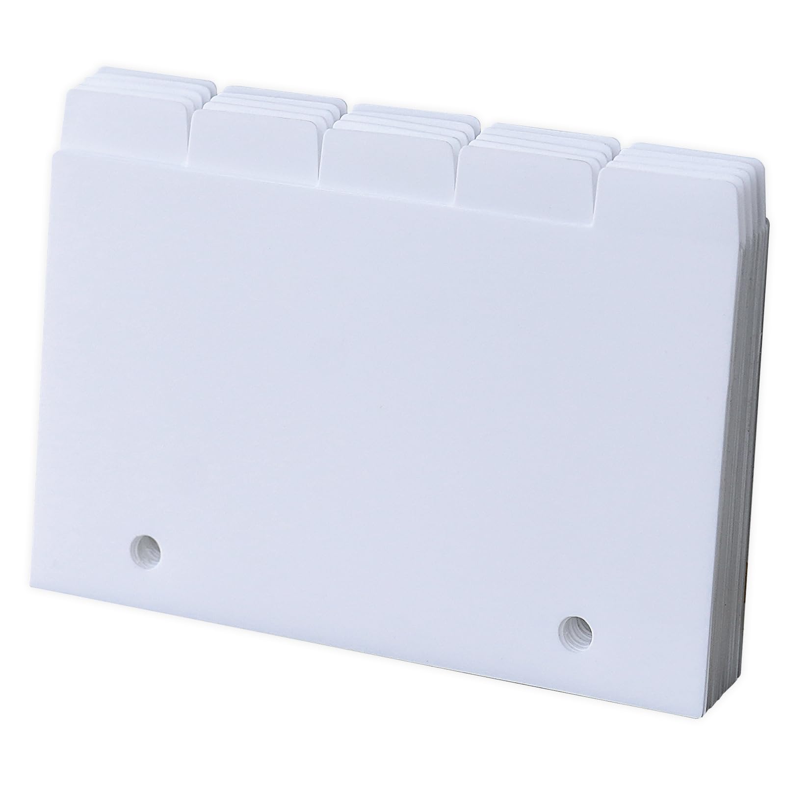 Olivo 25 Pcs White Plastic Index Card Dividers 3" x 5" Poly Index Card Guides Set of 1/5 Cut Tabs for A-Z 2 Holes Punched โ image 1