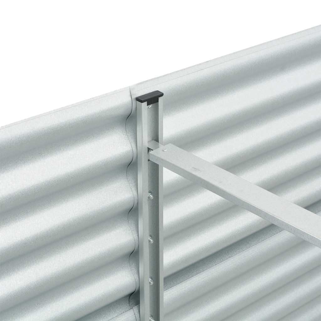 VidaXL Plantenbak Verhoogd 240x80x81 Cm Gegalvanisee Staal Zilver 524791168