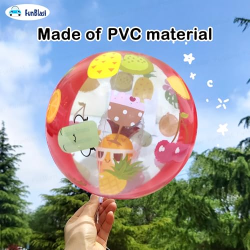 Image of FunBlast Inflatable Balls for Kids - Colorful Beach Balls for Pool, Summer Water Play Toys for Kids, Lightweight Inflatable Pool Balls for Outdoor & Indoor Fun, Swimming Pool Toys (Fruit)