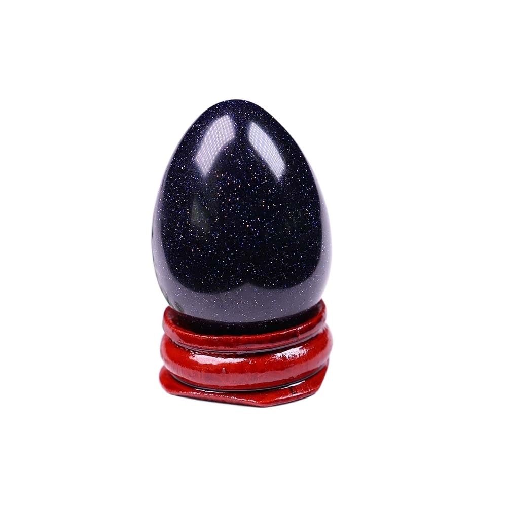 DPURPIWADY 1pcs Crystal Egg Jewelry Quartz Magic Sphere Home Decor Ore Gift (Color : Blue Sandstone)