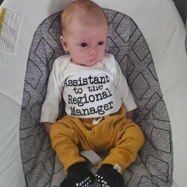 Assistant to the Assistant Regional Manager Romper Funny The Office Baby Romper Pregnancy Announcement Shower Shirt4