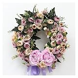 Hong Yi Fei-Shop Weihnachtskränze für Haustür 30/35/ 40 cm künstliche Blume Chaise Rose Schaum Unterseite Girlande Hause Wand hängen Dekoration Hochzeit Braut Tiara weihnachtsdekoration Kränze