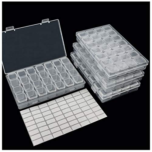 Aozer 28 Grids Diamond Painting Box, Diamond Embroidery Box, Diamond Painting Accessory Storage