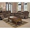 Star Home Living 2PC Reclining Living Room Set Sofas, Taupe Brown
