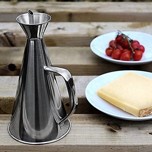 Aceitera y vinagrera Antigoteo 500 ml de Acero Inoxidable sin Goteo, sin desorden dispensador de Aceite de Oliva, Aceite de Cocina, vinagre de Maceta a Prueba de Fugas (Size : 1000ml)
