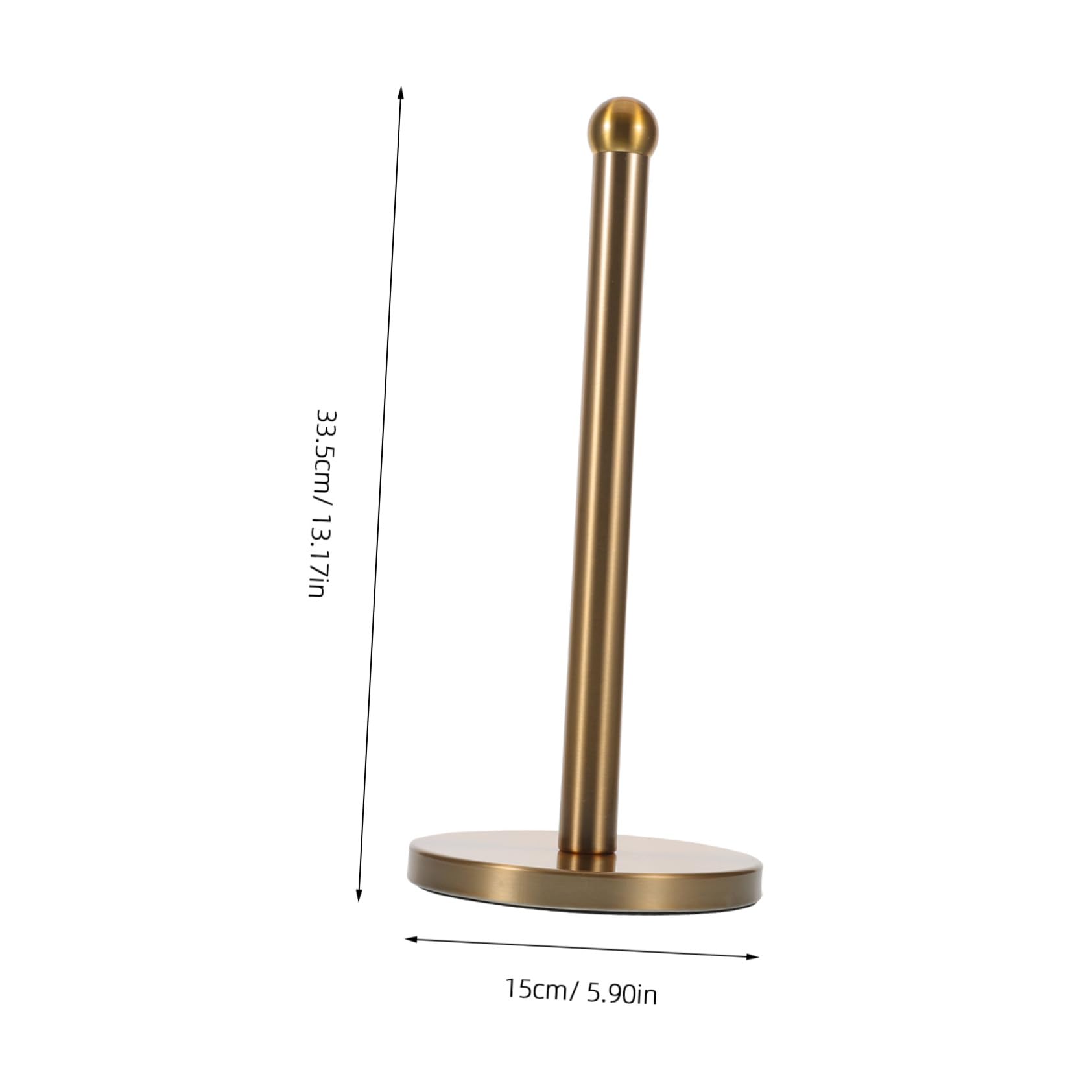 Portarotolo da Cucina Verticale in Acciaio Inox Oro