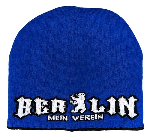 Bonnet réversible Berlin motif courbe orientale bleu blanc noir gris taille 59