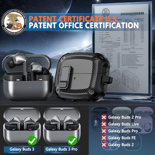 Image of Compatible with Samsung Galaxy Buds3 FE (2025) / Buds3 Pro (2024) / Buds 3 Case (2024) with Secure Lock Clip & Cleaning kit