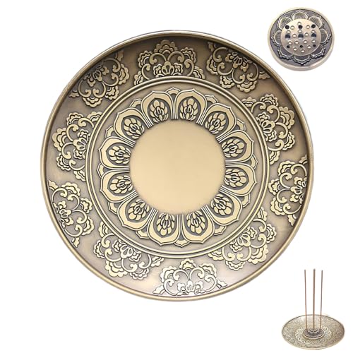 Porte-encens - Porte-encens - Porte-encens - Porte-encens - Lotus - En laiton - Pour salon de thé de yoga - Porte-encens pour cônes d'encens