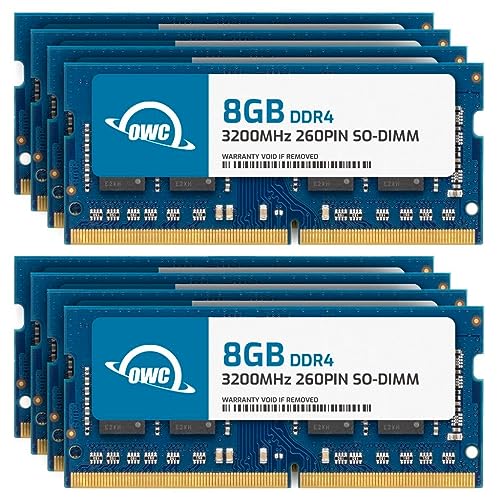 Image of OWC 64GB (8x8GB) DDR4 3200MHz PC4-25600 CL22 1RX8 SO-DIMM 1.2V 260-pin Laptop Notebook Memory RAM Upgrade Module