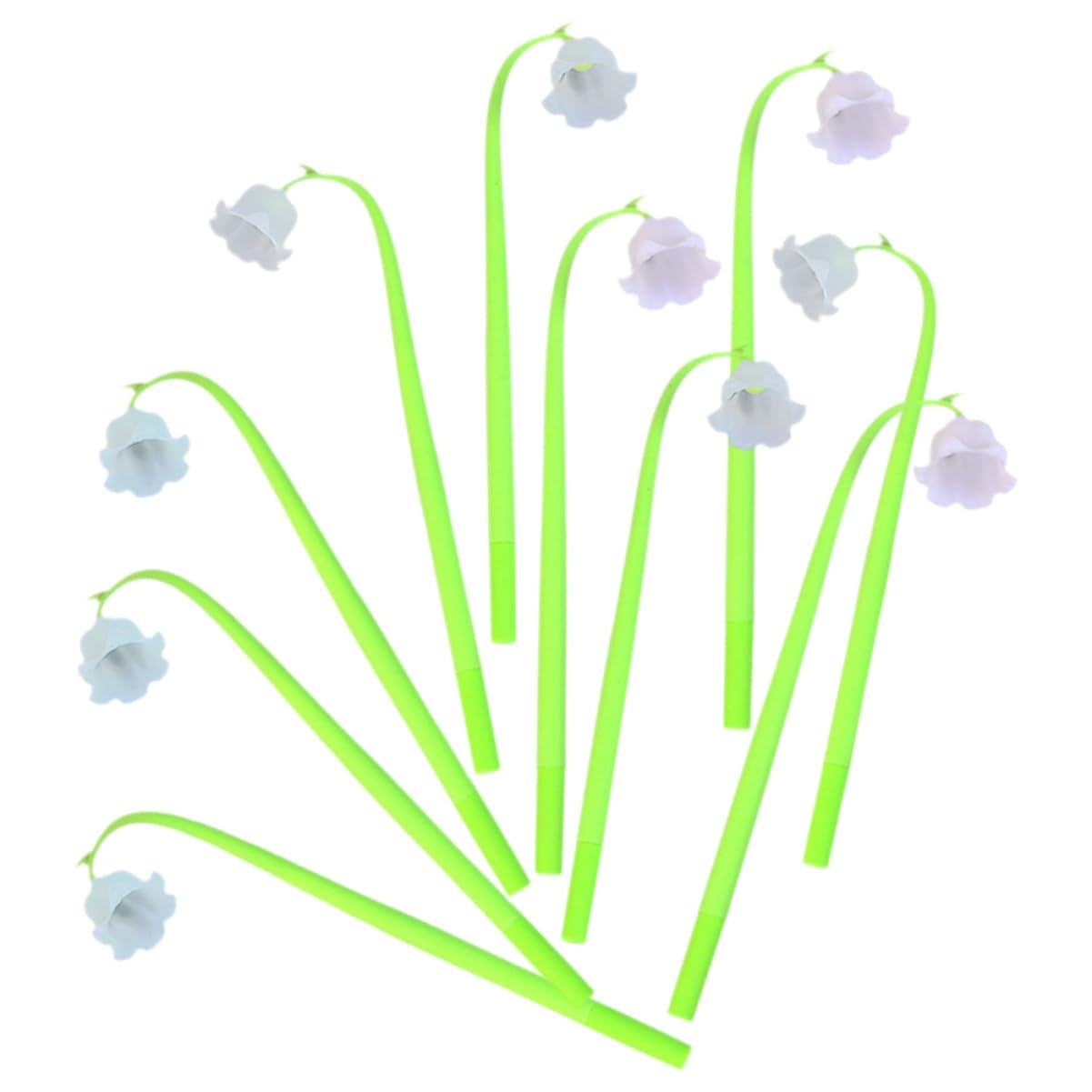Ciieeo 10 Piezas Bolígrafo De Gel Con Diseño De Flor Adorable Para Estudiantes Paquete Color Negro Para Obsequio De Premio o Uso Escolar