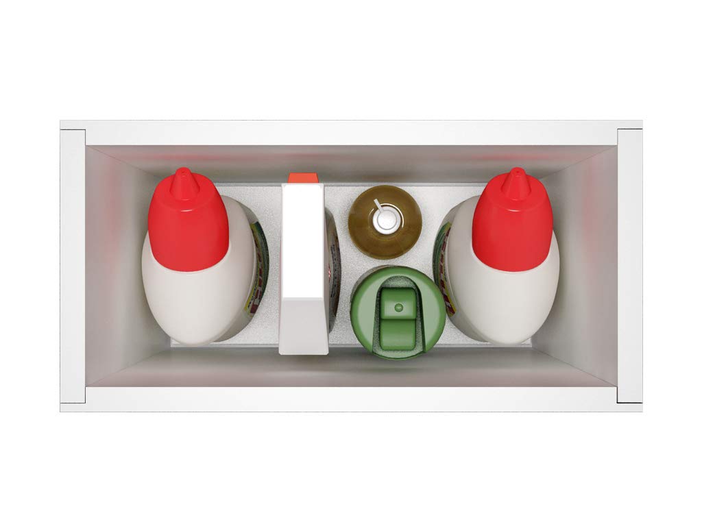 Woodluv White Shaker Slimline Wooden MultiPurpose Bathroom Storage