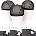 ZQIAN BEAUTY Mesh Dome Caps For Wigs 6 Pcs Stretch Breathable Mesh Dome Wig Cap Spandex Black Wig Caps For Making Wigs (6 Pcs, Black, L)