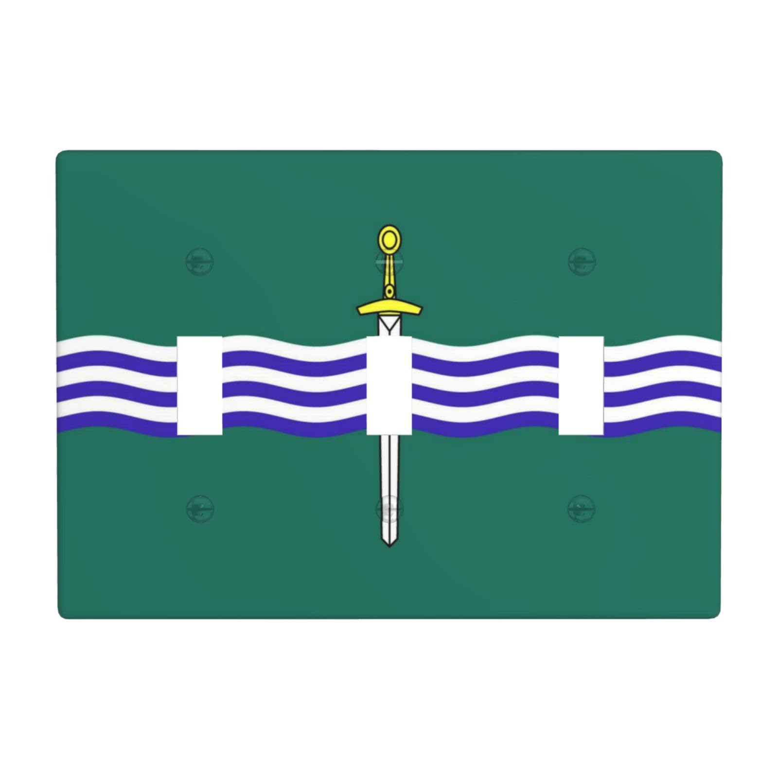 Peterborough Flag 3 Gang Switch Plate Cover-Unbreakable Polycarbonate Wall Plate, Heat Resistant Toggle Switch Decor for Home