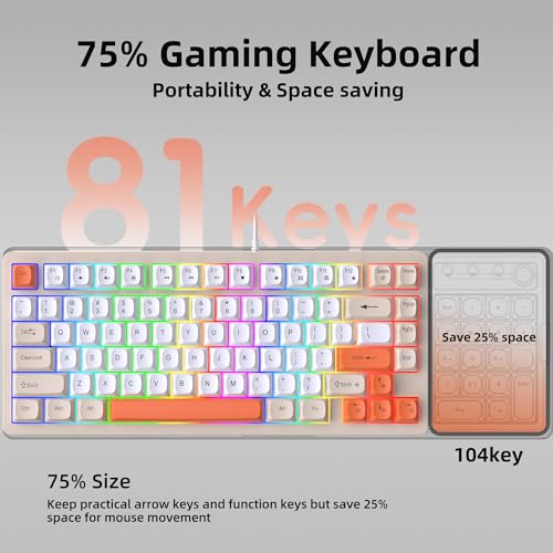 Teclado Mecánico Compacto Snpurdiri USB-A 75% miniatura 3