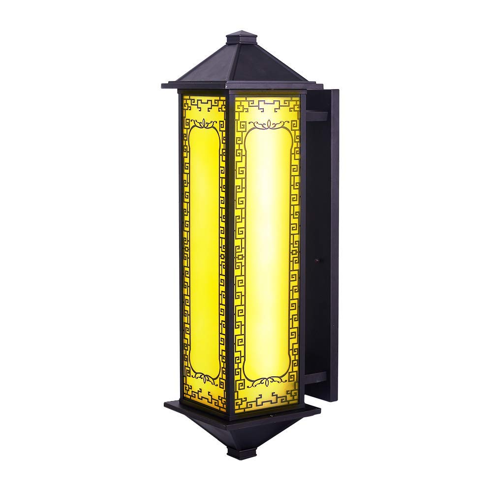 VDOQTLJT Chinese Rustic Vintage Outdoor Wall Light Waterproof Exterior Sconce Security Garden Porch Corridor Rainproof Moisture-Proof E27 Lighting Fixture Vision