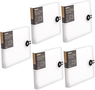 HOMSFOU 5 Peças 12 CD Saco Transparente Fichário Bolsa Transparente Porta-Bolsa Carteiras Organizador Saco De Armazenamento De Dvd Estojo De Disco Saco De Armazenamento De CD Tecido Não