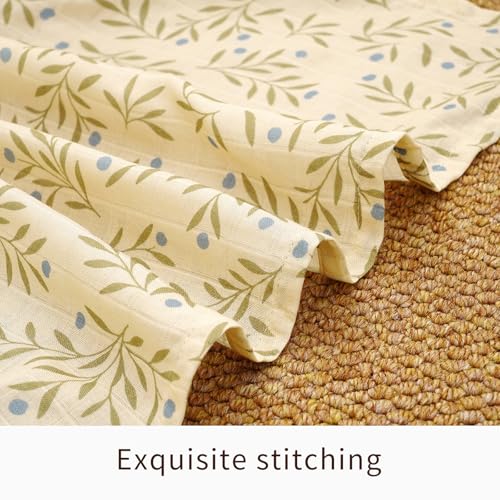 Image of 4 Set Muslin Swaddle Blankets Receiving Blanket for Newborn Baby | Boys, Girls Cute Soft Print Baby Towel Wrap 120x110cm Baby