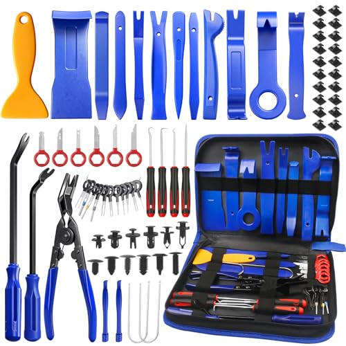 Poraxy Trim Removal Tool, 120Pcs Car Panel Door Audio Removal...