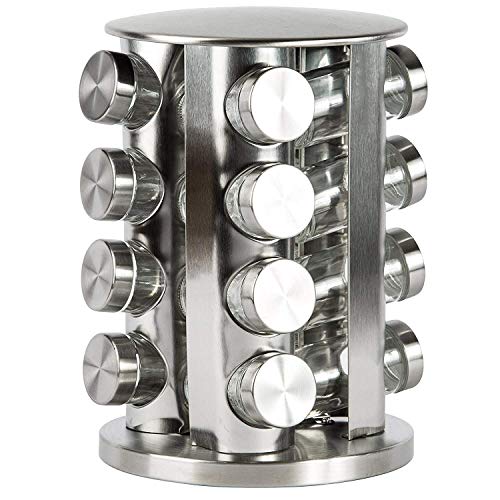 FEELING MALL Revolving Spice Tower | Countertop Round Spice Rack ...