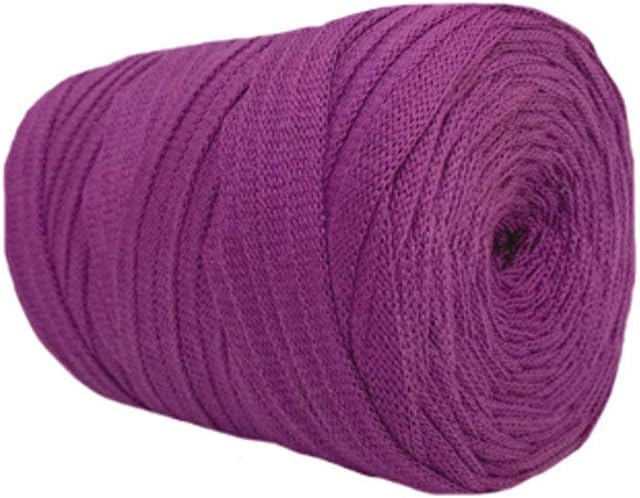 Purple T-Shirt Yarn Bulky Fabric Yarn Spaghetti Yarn Craft Material DIY Crochet Bag Yarn Crochet Market Basket Pet Bed Yarn 400g
