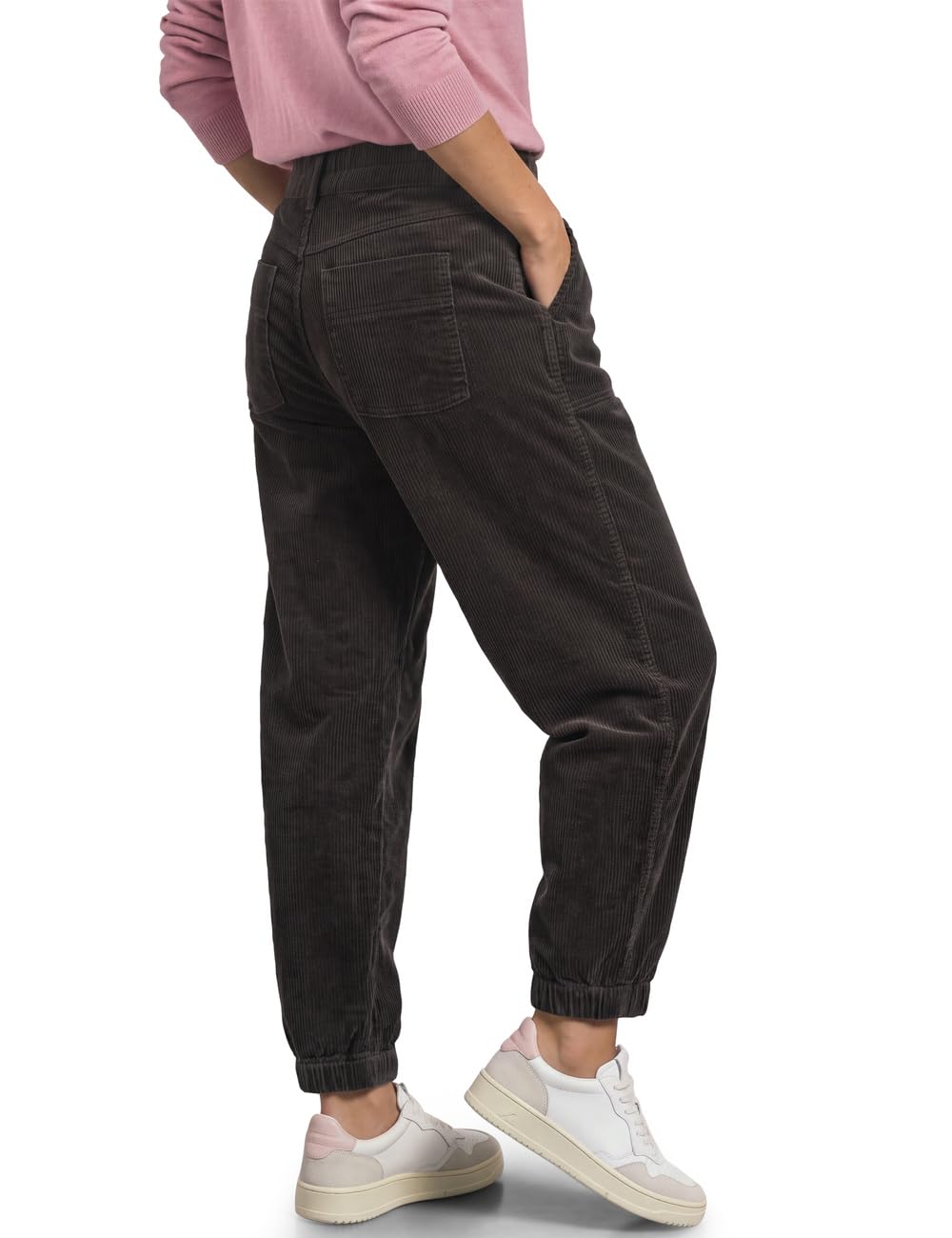 Street One Damen High Waist Barrel Leg Hose mit Elastikbund 3819341