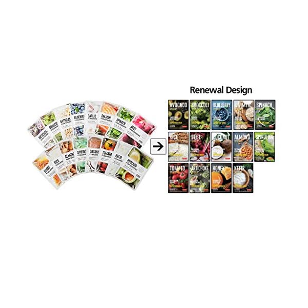 DERMAL-Super-Food-Facial-Mask-Sheet-25g-Pack-of-14-2-Weeks-Daily-Skincare-Real-Fresh-Healthy-Superfood-Facial-Mask-Combo-Set-Super-Adhesion-Sheet-Pore-Care-Moisturizing-Soothing-Anti-Wrinkle DERMAL Super Food Face Masks Skincare- 12 Pack Facial Sheet Mask for a Glowing Refreshing Skin- Moisturizing Sheet Masks for Face Enriched with Natural Ingredients for All Skin Types