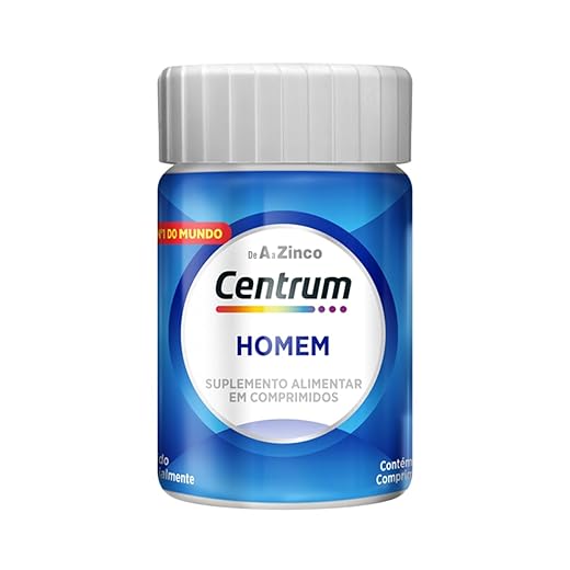 Centrum NOVO Homem Multivitaminico Diário com Magnésio, Vitamina D e Vitamina B12, 30 Comprimidos