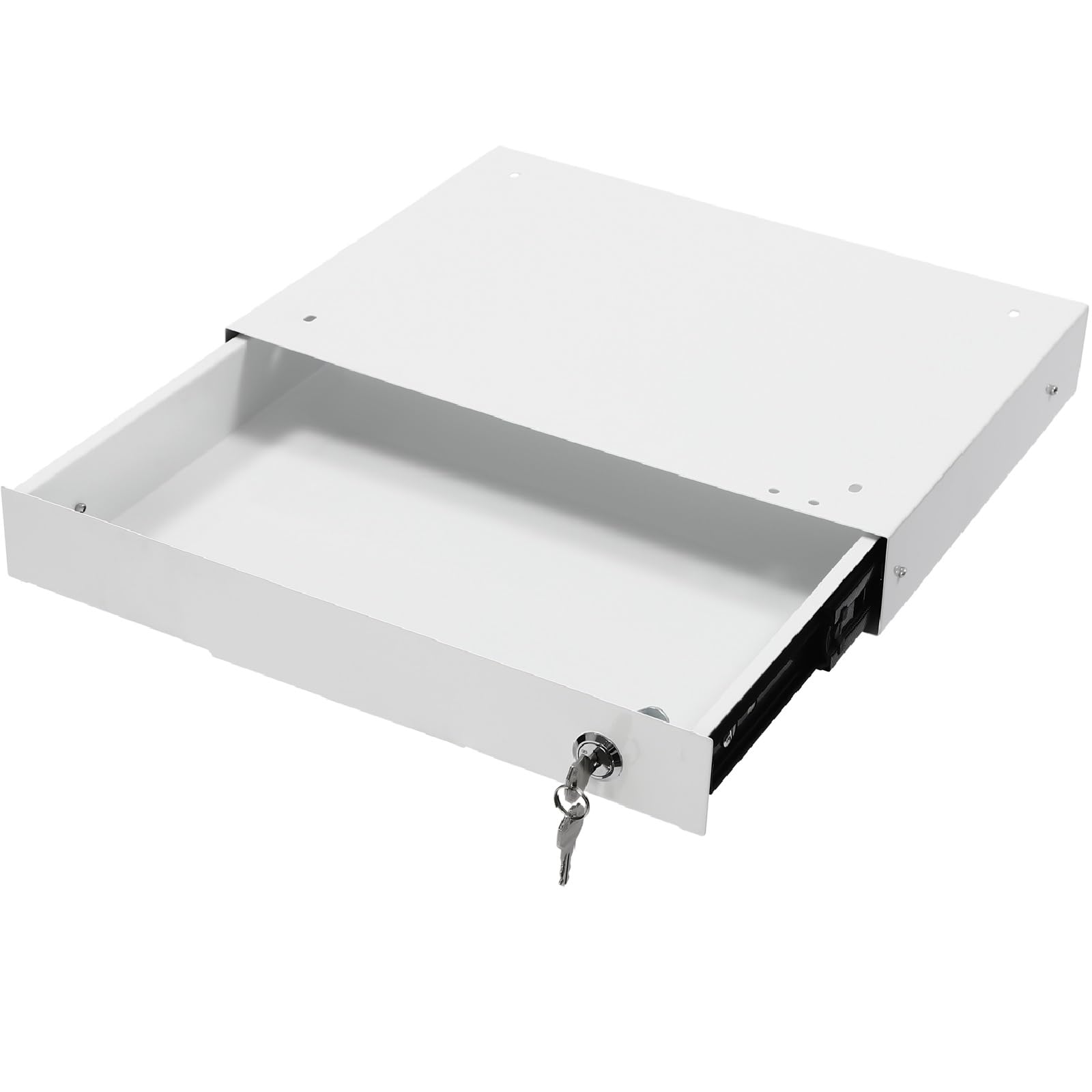 Organizador de Literatura con cajón bajo el Escritorio y Cerradura, 36,8 x 27,6 x 5 cm. Cajones extraíbles para Debajo del Escritorio. Organizador de Almacenamiento Deslizante con