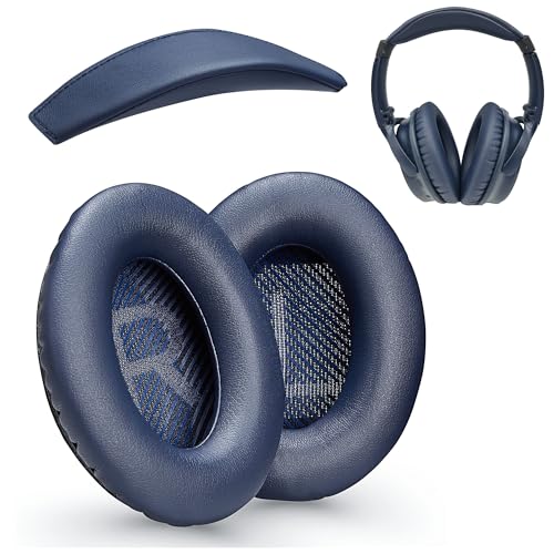 AHG Accessory House Global QC35 / QC35 ii earpads and QC35 Headband / QC35 ii Headband V3 pad Cushion Compatible with Bose QuietComfort 35 and QuietComfort 35 ii Headphones (Midnight Blue)