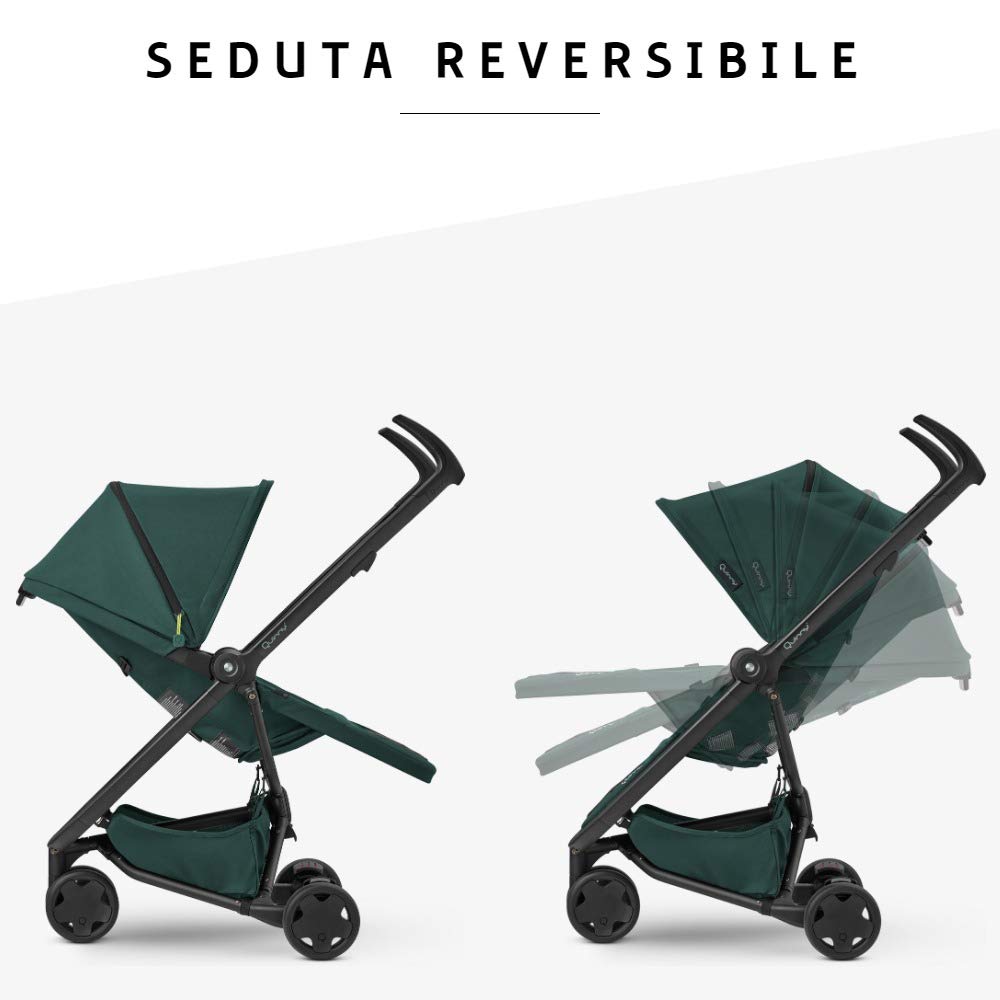 Quinny Zapp Flex, Passeggino Leggero E Compatto, Con Seduta Reversibile Fronte Mamma E Fronte Strada, Reclinabile, 3 Ruote, 8800 g, Verde