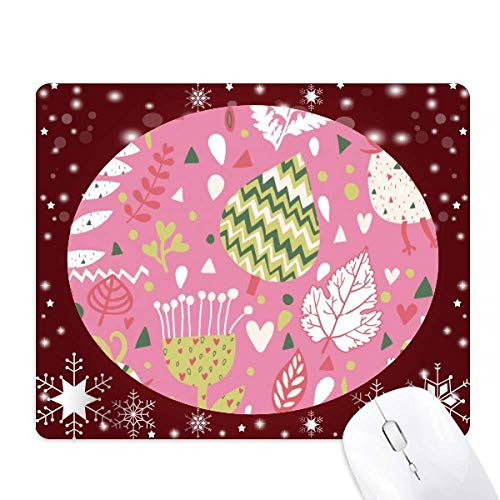 Tapis de souris fleurs colorées flocon de neige tapis de bureau antidérapant