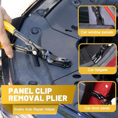 Image of Doaho Car Trim Removal Tool, 3 Pcs Clip Pliers Set Fastener Clip Removal Tool, Auto Trim Removal Tool Set for Vehicle Door Panel, Audio Radio Panel, Dashboard Repair Kit