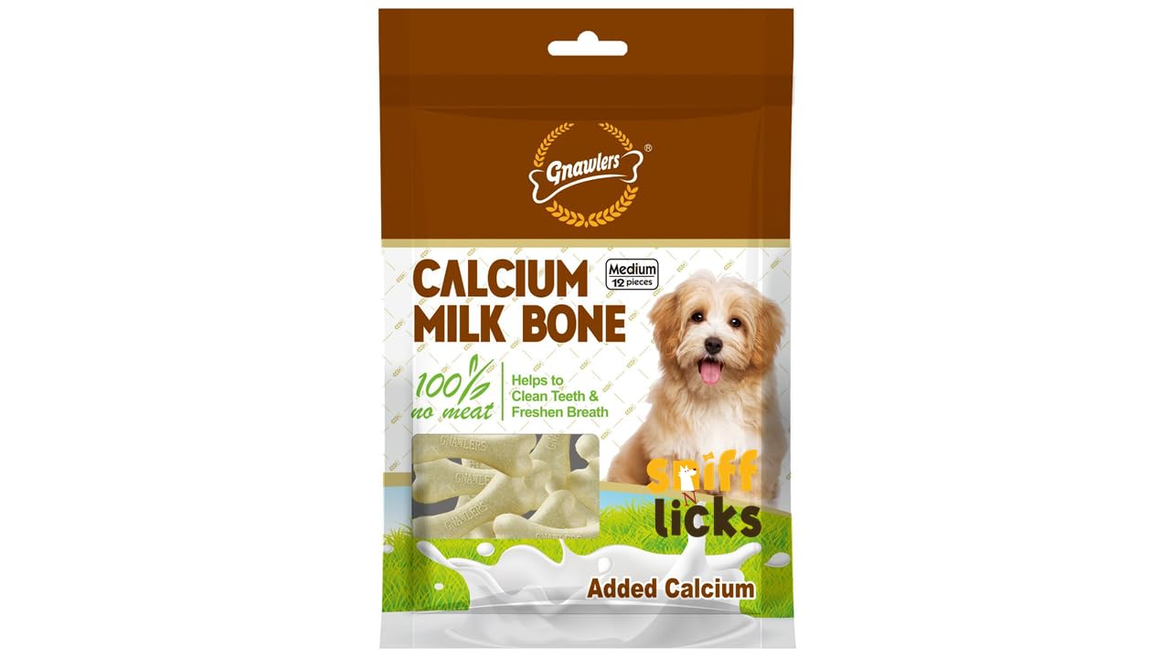 Gnawlers Calcium Milk Bones, Medium 12 Pieces, 270g (Pack of 10) by Sniff N Licks (B0CV3HRRDG) Amazon Price History, Amazon Price Tracker