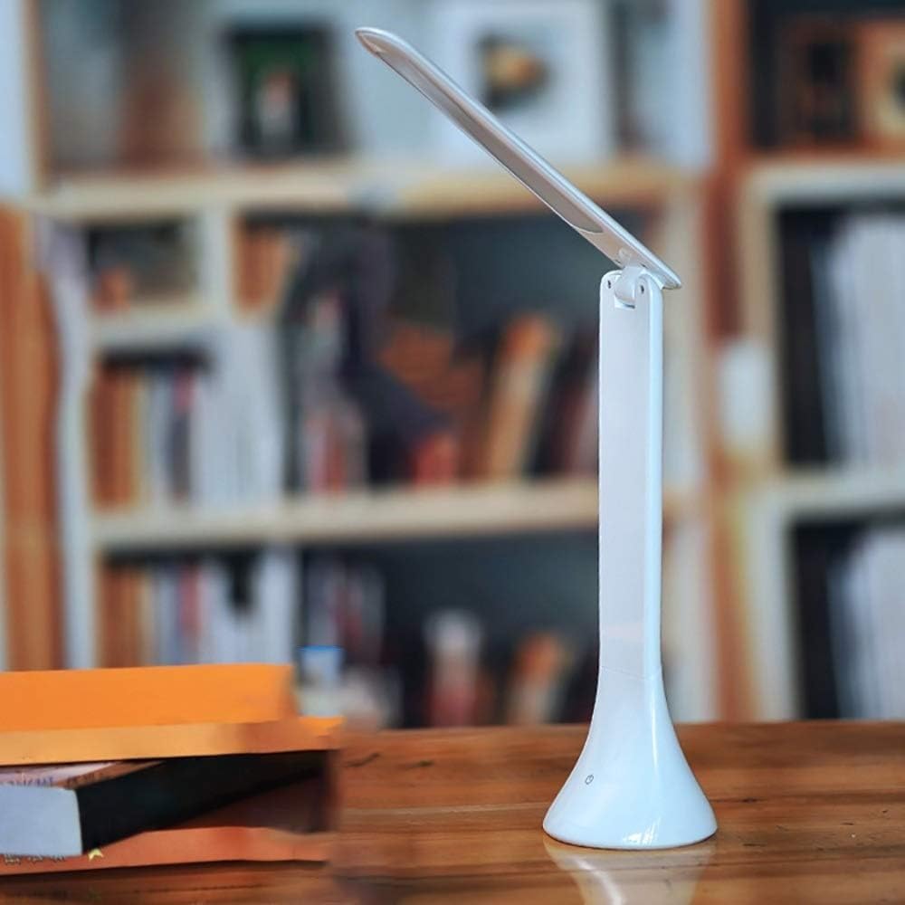 DFAEEKIYO Table Lamp Student Dormitory Learning Eye Protection Led Desk Simple Folding Touch Dimming USB Charging Romantic
