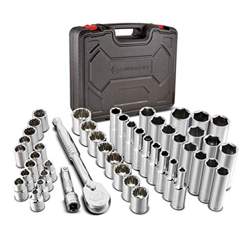 Powerbuilt 47 Piece Mechanics Tool Set, 3/8-Inch Drive, Sae And Metric Socket Set, Standard, 72 Tooth Seal-Head Ratchet, Automotive Tools, Storage Case - 642451 #TOP2
