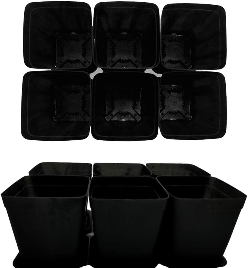 OJYUDD 24 Pack 3 Inch Black Nursery Pot Flower Pots Square Plastic Plant Pot Plastic Starter Pots with Saucer Basket Indoor Outdoor for Your Room,Garden Office and Balcony Decor - Image 5