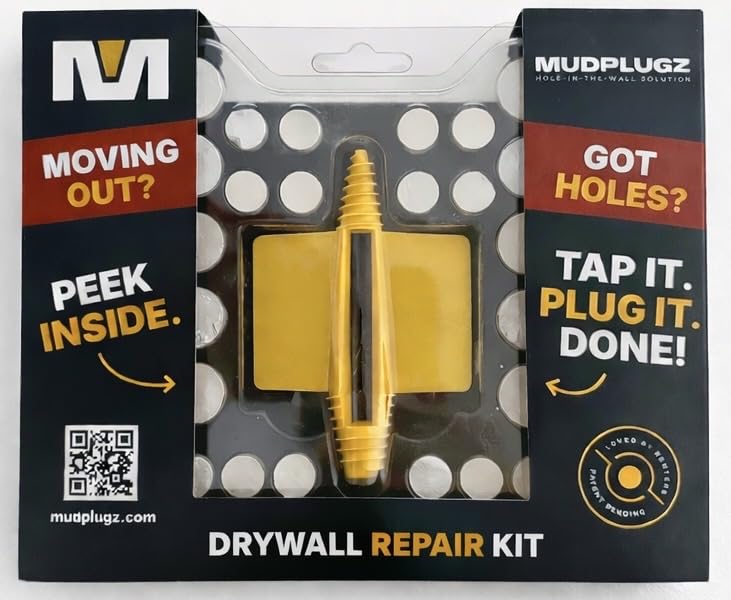 FIX Drywall Anchor Holes Fast - MudPlugz Drywall Hole Repair Kit - No Mesh - No Spackle -