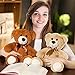 SNOWOLF Bear Plush Cute Stuffed Animal Toys Pillow Bear Doll Gift for Kids Boys Girls Birthday Christmas Valentine's Day (13.7In/35CM)