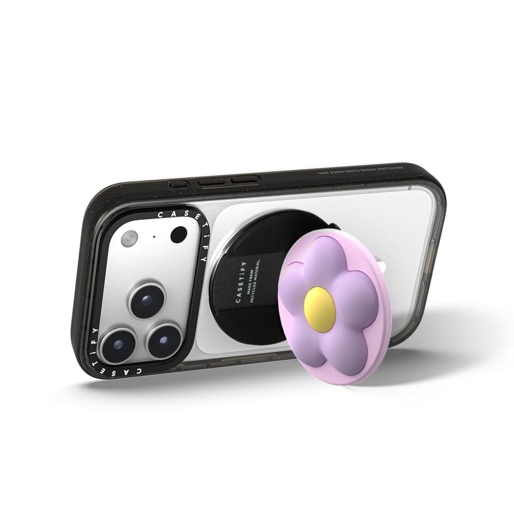 Amazon.co.jp: CASETiFY Snappy™ Flower Grip Stand - Lilac Puffy