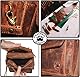 Frédéric Johns Herren Leder Handgelenktasche - Handtasche leder Herren - Herrenhandtasche - handgelenktasche doppelkammer braun