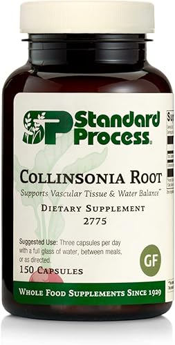 Standard Process Collinsonia Root - Suplemento vascular de alimentos integrales salud digestiva soporte de vejiga digestión y soporte renal con raíz