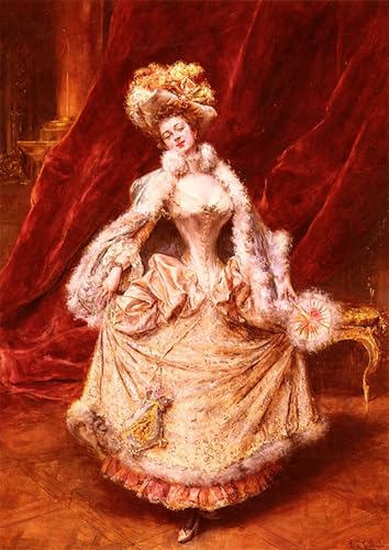 Cuadro en lienzo de la riverenza por Eduardo Leon Garrido, 60x90cm para decorar