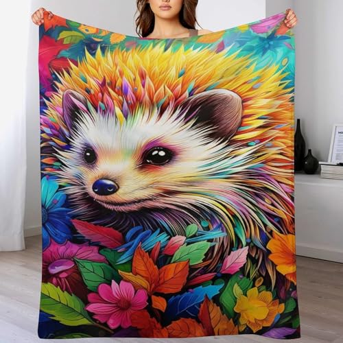 Couverture canapé hérisson en flannel douce 130x180cm - 2