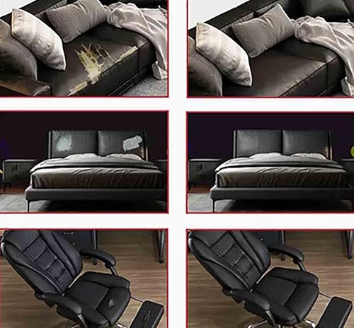 Miniatura 4 de Kit de reparación de cuero para asiento de automóvil, cinta de cuero negro para muebles, kit de reparación de cuero sintético, kit de reparación de