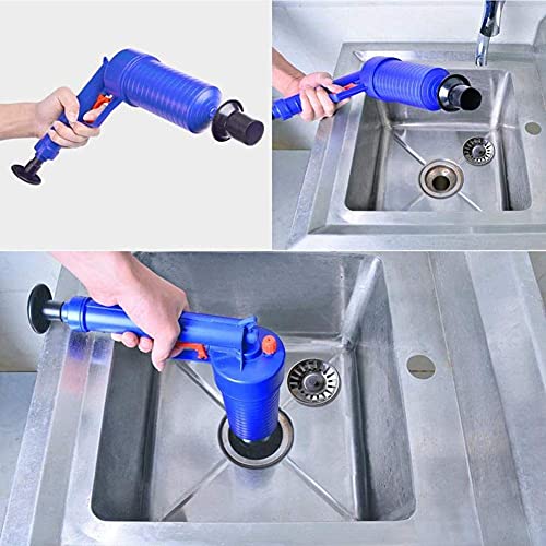 Desatascador de alta presión Hrpa, pistola de aire para desatascar inodoros, bañeras, fregaderos y tuberías, limpiador de succión con bomba de presión miniatura 2