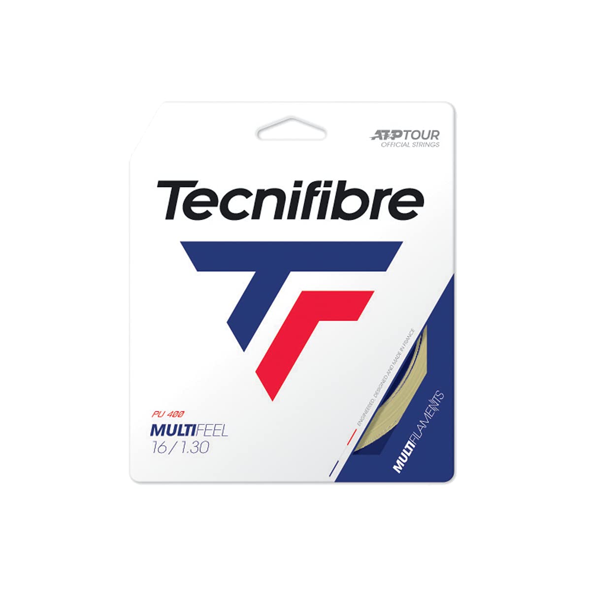 Tecnifibre Multifeel Tennis String 1.30mm Natural - 12m Set