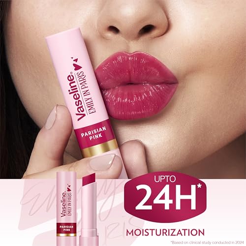 Image of Vaseline Parisian Pink | Emily in Paris Limited Edition | Pink Tinted Lip Balm Stick, 24H Moisturization, 3g